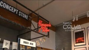 branding toko dengan neon flex